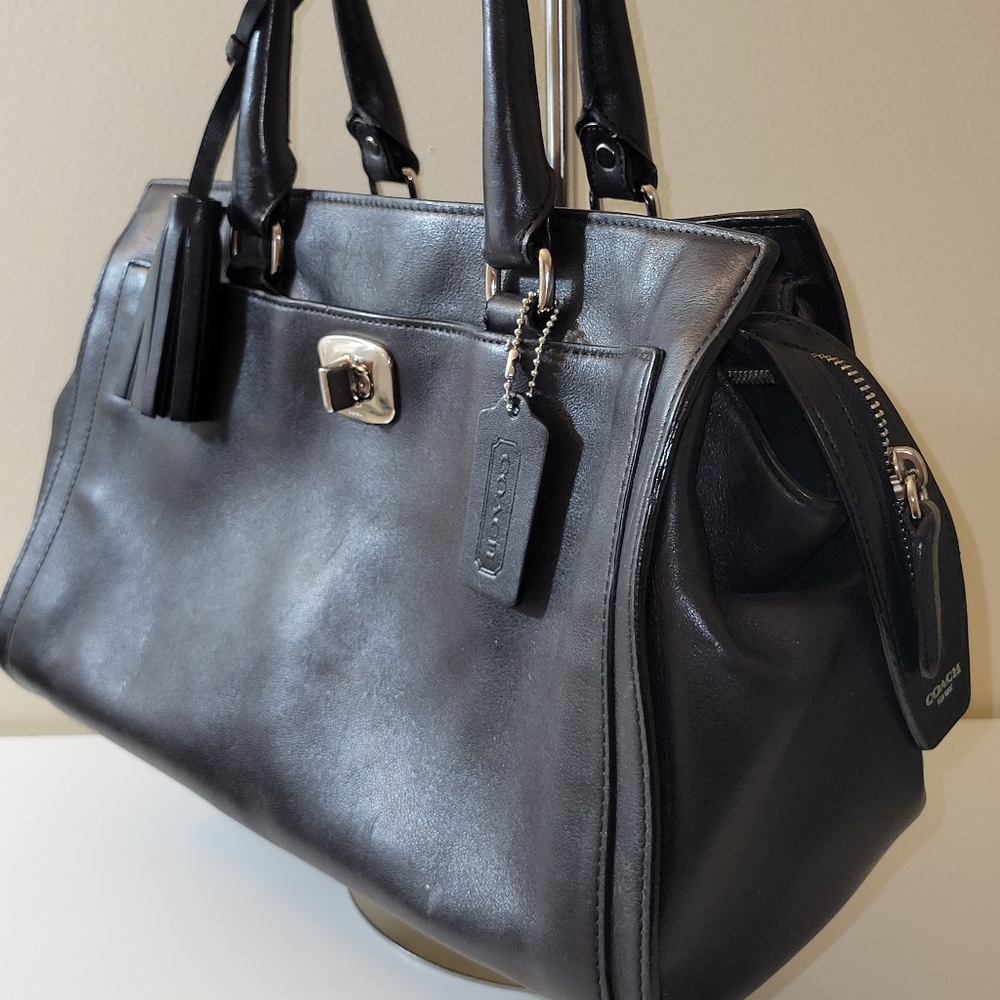 Coach handbag Leather, Black - Vintage Retail - Picture 4 of 15
